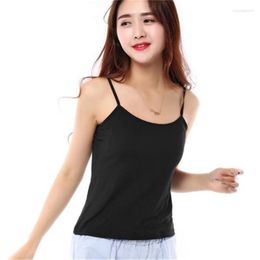 Women's Tanks Solid Colour Halter Top Women Camisole Sleeveless Vest Slim Crop Camis Tank Base T-Shirt Multicolor For