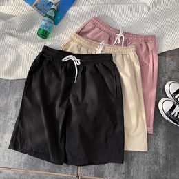 Men's Shorts MrGB Trend Brand Men Summer Beach Streetwear Casual Solid Colour Baggy Elastic Waist Basic Short Pant Male Clothing