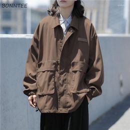 Men's Jackets Men Multi Pockets Tooling Baggy Japanese Streetwear Clothing Stylish Handsome Unisex Personality All-match Teens Leisure