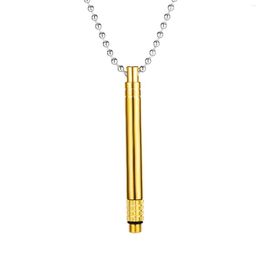 Pendant Necklaces Cylinder Men's Necklace Stainless Steel Beaded Chain Repair Tool For Men Him Jewellery Gift