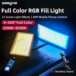 Flash Heads Viltrox Weeylite RB9 RGB LED Camera Light 12W Portable Full Color Video Panel With Stand And Dimmable Bi-Color 2500K-8500K