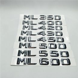 Auto Sticker For Mercedes Benz W166 W164 ML55 ML63 ML250 ML280 ML300 ML320 ML350 Rear Tail Logo Letters Decal Badge Emblem246Y