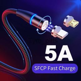 Chargers/Cables 5A Magnetic Cable Led Lighting Super Fast Charge Micro Usb Type C Phone Usb C Phone 1M 2M Quick For Xiaomi Redmi Samsung Huawei x0804