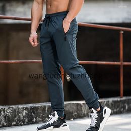 Men's Pants Thin Summer Men Running Sports Training With Zipper Pockets Casual Trousers Jogging Fitness Gym Workout Sport