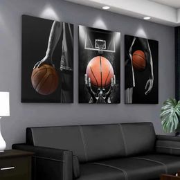 Canvas Painting Basketball Dream Inspirational Quotes Basketball Player Posters and Prints Wall Art for Living Boys Room Home Decor 06