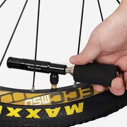 Tools 2 In1 Mini Bike Pump Cycling Tubeless Tire Repair Tool Presta Schrader Valve CO2 Portable MTB Bicycle Air Pump For Bicycle HKD230804