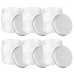 Storage Bottles 6Pcs Food Jars Aluminum Lid Mason Portable Sealed Canning Yogurt Lids Pet Plastic Multifunctional Baby