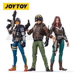 Military Figures JOYTOY 1/18 3.75inches Action Figure 3PCS/SET Awakening Luoning Masan Tiezha Anime Collection Military Model Toy 230803