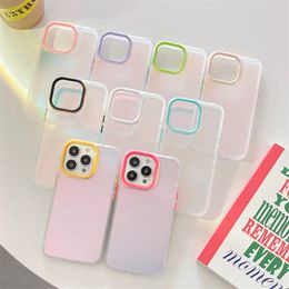 Universal Frosted Laser IMD Phone Cases For iPhone14 13 12 Pro Max Defender Protective Shell Colorful Cases