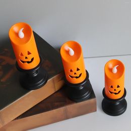 Candle Holders 12pcs Halloween Lights Led Pumpkin Candlestick Happy Party Decoration For Home Haunted House Horror Props Gifts