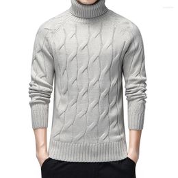 Men's Sweaters Black Turtleneck Men Thick Warm Winter Sweater For Casual Pull Homme Cotton Pullover Geometric Pattern Coat