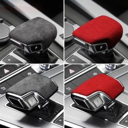 Car Leather Interior Gear Shifter Cover Protector Trims Car Stickers For Audi a4l a5 a6 a7 q5l q7 2019 Modification Accessories291v