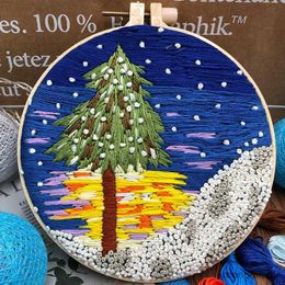 Chinese Style Products Bright Stars Embroidery DIY Needlework Aurora Scenery Fireworks Needlecraft for Beginner Cross Stitch Artcraft(With R230804