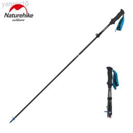 Trekking Poles Naturehike 5 Joint Portable Climbing Cane Telescopic Alpenstocks Ultralight Travel Hiking Stick Carbon Fibre Trekking Pole HKD230804