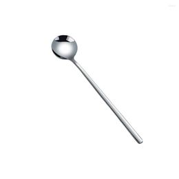 Flatware Sets 1/2/3 Stirring Spoon Stainless Steel Coffee Milk Stirrer Solid Soup Tableware Bar Cafe Cake Eating Silver 17cm