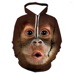 Men's Hoodies Funny Orangutan 3D Printing Men Autumn Hoodie Street Party Dress Style Sweater Oversize Mens Jogging Sweatshirt Pullover