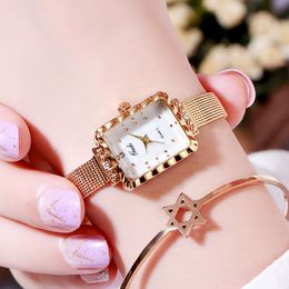 Womens Watches Watch high quality luxury design Business Stylish net with square simple waterproof quartz 21mm watch