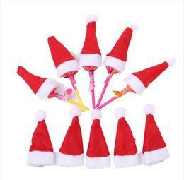 4*7cm Christmas Mini Hat Christmas Cutlery Dining Table Decor Christmas Flatware Holders Cutlery Cover Mini(excluding lollipops)