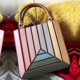 Evening Bags Fashion Sling For Women Handbags And Purses Luxury Designer 2023 In PU Stitching Decoration Small Top Handle Box Bag