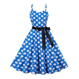 Casual Dresses Women's Rockabilly Dress Sleeveless Vintage Cocktail Retro Swing Long Formal With Pockets V Neck Summer