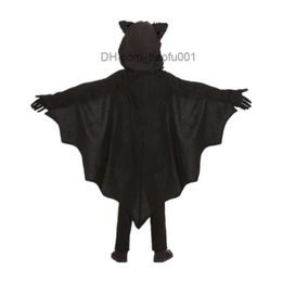 Theme Costume Halloween Horror Bat role-playing set for children's unisex vampire bats jumpsuit sent with horror scar patches and black gloves Z230804