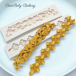 Baking Moulds DIY Flower silicone fondant mold For Wedding cake border decorating tools chocolate gumpaste M1089 230803