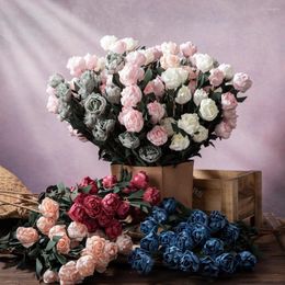 Decorative Flowers 41cm Artificial Flower Philly Rose PE Wedding Home Decoration Hand Bouquet Road Lead Wall Fake