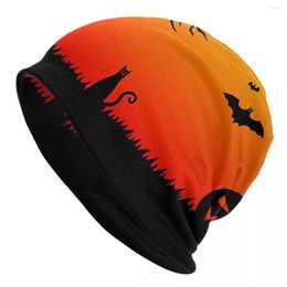 Berets Halloween Ghost Fear Pumpkin Autumn Spring Hats Is Coming Thin Hat Bonnet Special Skullies Beanies Caps Men Women's Earmuffs