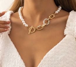 Necklace Designer Toggle Clasp Choker For Women Fashion Summer White Imitation Pearl Necklaces 2021 Trend Elegant Weddi6684110