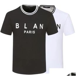 Men'S T-Shirts 2023 Designer Mens Short Sleeve Solid Cotton Shirts Man Tees Tops Chest Letters Print Summer Casual Classic Modern Dr Dh7Ai