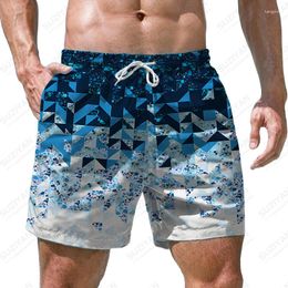 Men's Shorts Summer Stitching 3D Print Ethnic Style Retro Fashion Trend