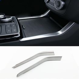 Stainless steel Center Console Water Cup Holder Trim strips Car styling 2pcs for Mercedes Benz GLE W166 ML GL GLS X166269j