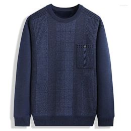 Men's Sweaters Sweater Cashmere Thick Warm Pullovers Men Autumn O Neck Long Sleeve Solid Color Slim Knitted Pullover D39