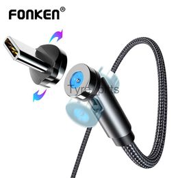 Chargers/Cables FONKEN Magnetic Cable 540 Rotate Type C Magnetic Charging Cable Micro USB Magnet Charger Cord Mobile Phone Cable For Iphone 11 8 x0804