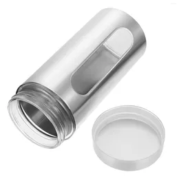 Storage Bottles Stainless Steel Tank Collection Container Rust-proof Jar Sealed Visible Can