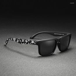Sunglasses Classic Square Polarized Sun Glasses Men Sports Anti-reflective Tide Hiphop Eyewear UV400 Gafas De Sol Hombre
