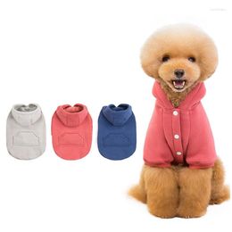 Dog Apparel Autumn And Winter Hoodie Pet Supplies Fleece Lining Cotton Teddy Clothes Bichon Scherena Small Medium-sized Costumes