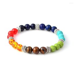 Strand Super 7 Chakra Tiger Eye Protection Crystal Natural Stone Aget Energy Women Bracelets For Men