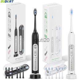 smart electric toothbrush SUBORT Super Sonic Electric Toothbrushes for Adults Kid Smart Timer Whitening Toothbrush IPX7 Waterproof Replaceable Heads Set x0804