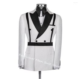 Men's Suits Design Symmetry Men 2 Pieces Peaked Lapel Man Clothing Tuxedo Groom Wear Wedding Slim Fit Terno Masculino Blazer Sets