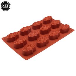 Baking Moulds Mould Silicone 12 Holes Mini Lotus in The Palm Soap DIY Making Handwork Mascot Candle Resin Clay Chocolate 230803
