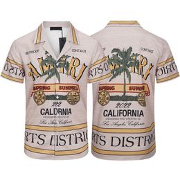 Men'S Casual Shirts Mens Designer Casablanc Hawaii Dress Shirt Printing Pattern Camicia Uni Button Up Hemd Drop Delivery Apparel Cloth Dheqw