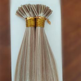 Top sale i tip hair extensions 300strands lot 1Gram strand keratin stick human remy hair extension perfect color