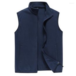 Men's Vests Winter Fleece Male Thick Warm Waistcoats Casual Outwear Thermal Soft Man Windbreaker Sleeveless Jackets Z14