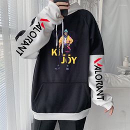 Men's Hoodies Kawaii Killjoy Cartoon Letter Print Hoodie For Women Fashion Unisex Shooting Game Valorant Hooded Sweatshirt Winter Pullover