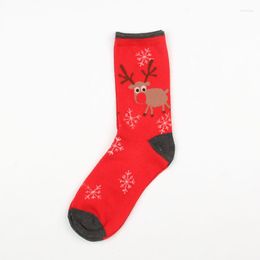 Sports Socks Autumn Winter Year Santa Claus Christmas Snow Elk Gift Long Sock Cotton Men Women Size