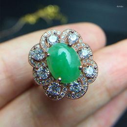 Cluster Rings KJJEAXCMY Colourful Jewellery 925 Silver With Natural Jade Ring Simple And Generous Handicraft Factory Wholesale One Generation