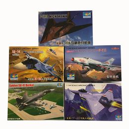 Aircraft Modle 1/ 144 Assemble Fighter Plastic Model Kit Building Set China Russia USA Military Aircraft Mini Sand Table Toy 230803