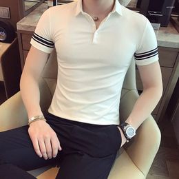 Men's T Shirts Short-sleeved Polo Shirt Business Collared T-shirt Trendy Brand Summer High Quality Lapel Tops