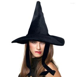 Berets Modern Halloween Witch Hat Soft Women Lady Fashionable Cloth Party Festival Carnivals Cosplay